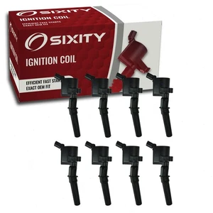 8 pc Sixity Auto Ignition Coils for 1999-2004 Ford F-350 Super Duty 5.4L V8 uy - Picture 1 of 8