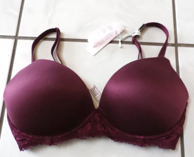 NWT Victoria's Secret Wireless Maternity Nursing Bra plum Burgundy 34 DD H195 - Image 1 of 4