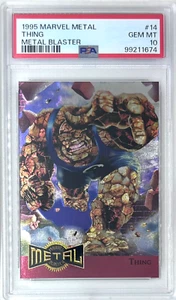 1995 Fleer Marvel Metal Blaster #14 Thing PSA 10 GEM-MT - Bild 1 von 2