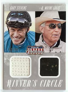 2015 Panini Americana Garry Stevens & D Wayne Lukas tarjeta de doble reliquia #WCM-GD/99 - Imagen 1 de 2