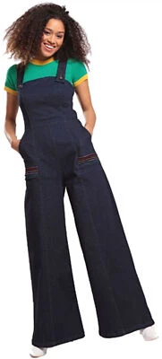 Bright and Beautiful "MILA RAINBOW" Träger MARLENE JUMPSUIT Dungarees Rockabilly - Bild 1 von 4