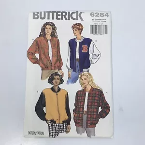 Letterman Jacket B6284 UNCUT Sewing Pattern Size XS-XL Vintage Butterick Retro - Picture 1 of 2