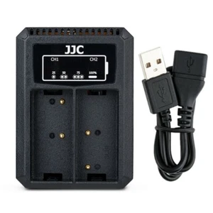 Cargador de batería de doble cámara JJC USB para Olympus BLH-1 en E-M1 Mark II III E-M1X - Imagen 1 de 11