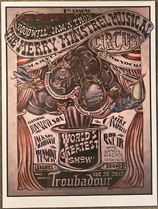 1st MERRY MINSTREL MUSICAL CIRCUS Limited 18" x 24" poster -12/20/12- Bob Weir!  - Picture 1 of 3