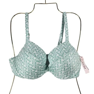 Victorias Secret Swim Twist Removable Push-Up Padding Bikini Top 36C Green Shell - Picture 1 of 11