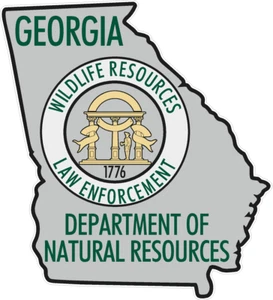 Calcomanía de vinilo reflectante de Georgia Wildlife Patrol recursos naturales GA - Imagen 1 de 3