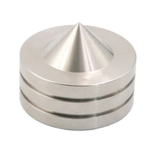 3 pz 49 mm altoparlante acciaio inox cuscinetto a punta isolamento piedi cono antiurto - Foto 1 di 11
