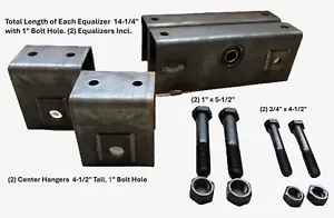 HAP-258-01 10K Axle Trailer Equalizer Hanger Kit w/ 2-1/2" springs 14-1/4" EQ - Picture 1 of 3