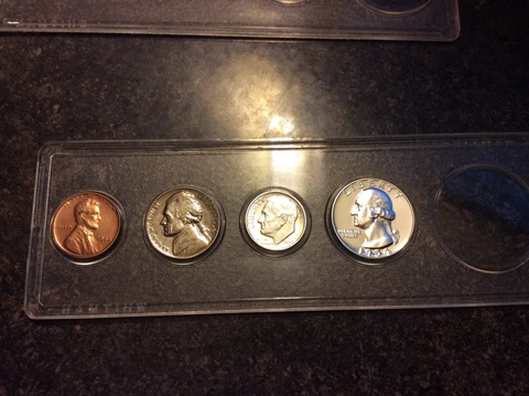 1954 PROOF STARTER SET P22 CENT NICKEL DIME AND QUARTER YOU CAN FINISH THE SET Cover