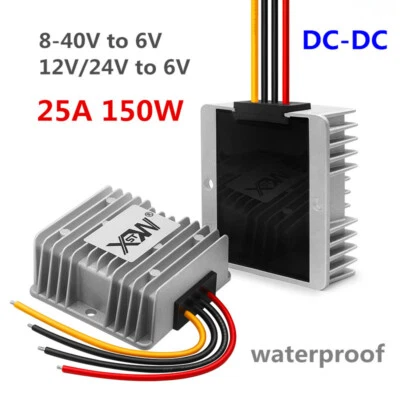 8-40V to 6V 25A 150W power converter waterproof module DC12V/24V to 6V - Image 1 of 4