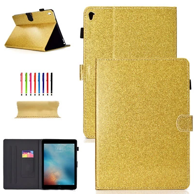 Funda inteligente con soporte de cuero brillante para iPad 5ta 6ta generación Mini Air Pro Foto 1 de 4