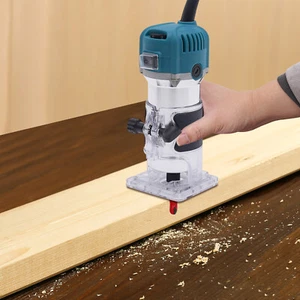 Trimmer per legno 6 velocità variabili trimmer compatto legno fresa manuale utensile - Foto 1 di 15