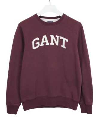 Moletom Gant masculino gola redonda M suéter arco marca vinho tinto - Imagem 1 de 4