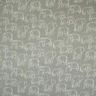 Baumwollstoff Double Gauze Musselin Elefanten kiesel (Preis= 0,5 Meter)