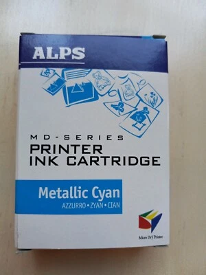 Genuine ALPS MD Series METALLIC CYAN Printer Ink Cartridge (106040-00) - Image 1 of 4