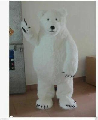 Hecho a mano Oso Polar Mascota Disfraces Juegos con disfraces Alta Calidad Adulto Elegante Vestido de Fiesta Foto 1 de 3