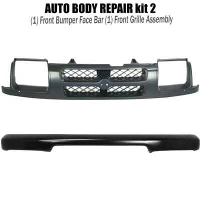 Front Bumper Face Bar Primed And Grille Assembly Kit For 2000-2001 Nissan Xterra - Image 1 of 4