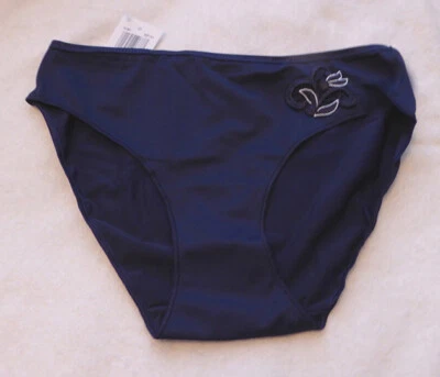 Nuevo con etiquetas Bikini Panty Simone Perele Paris Andora Azul Marino Talla FR 1 US XS 131720 Foto 1 de 4