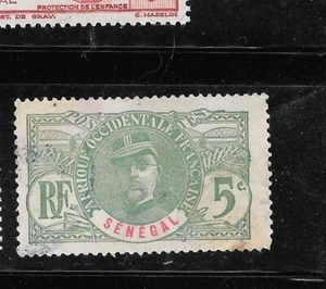SENEGAL SC# 60 1906 5c GENERAL FAUDHERBE DEFINITIVE USED OLD  STAMP - Picture 1 of 1