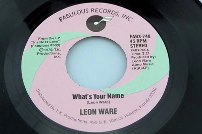 Leon Ware: What's Your Name / Club Sashay  [Unplayed Copy] Foto 1 de 2