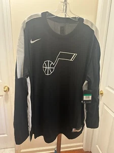 NWT Nike Mens Utah Jazz Basketball T Shirt Black CU0187-010 Size XL S12 - Picture 1 of 4