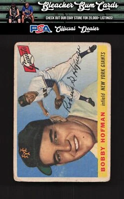 1955 Topps 17 Bobby Hofman Creased - Image 1 of 2