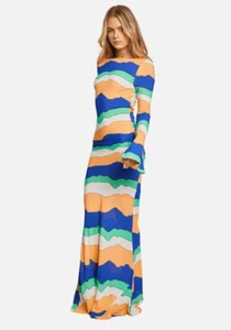 NWT PIPPA The Label Wini Maxi Dress Blue Ziggy Size Small MSRP $166 - Picture 1 of 12