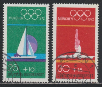 Germany 1972 SC# B486 - B487 - 20th Olympic Games, Munich - Used Lot # 595 - Image 1 of 2