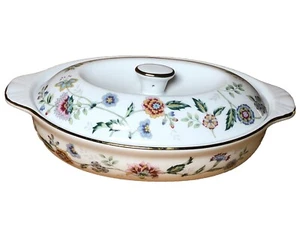 Andrea von Sadek Buckingham Floral Backen Servierform mit Deckel Ofenfest 10x6x2 - Bild 1 von 6