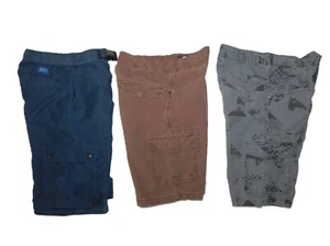 Shaun White Gap Boys Size 8 Shorts Lot Navy Gray Brown Khaki Cargo Pocket Skate - Picture 1 of 10