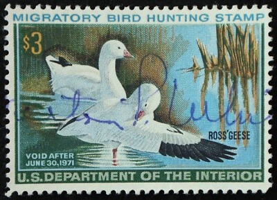 U.S. Used Stamp Scott #RW37 $3 Federal Duck Hunting. Very Fine. Choice! - Image 1 of 2
