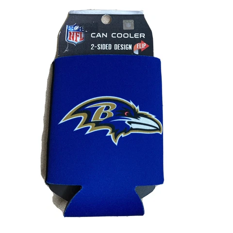 Baltimore Ravens 12oz Two Sided Can Cooler NEW  Coozie AR376 Cover