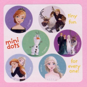 60 pegatinas Frozen 2 mini puntos - Elsa, Anna, Olaf, Sven, Kristoff - Recompensas - Imagen 1 de 1