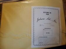 Vtg Estoril 66 For Jabara Yellow Linen Polyester 88 RD Table Cloth Neiman-Marcus