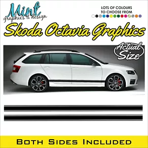 SKODA OCTAVIA SPORTS RAYAS LATERALES VRS ESCOTILLA/CALCOMANÍAS GRÁFICAS PUERTA FAMILIAR 008 - Imagen 1 de 4