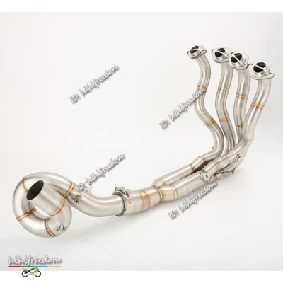 For Kawasaki Ninja ZX6R ZX636 2009-2023 Exhaust Escape Header Pipe Mid Link Tube - Image 1 of 4
