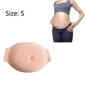 (S) Fake Sponge Belly Artificial Pregnancy Baby Lifelike Tummy Bump Actor Props - Picture 1 of 6