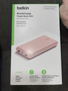 Belkin - BoostCharge Chargeur Portable USB-C 20K Power Bank - Rose - Photo 1 sur 2