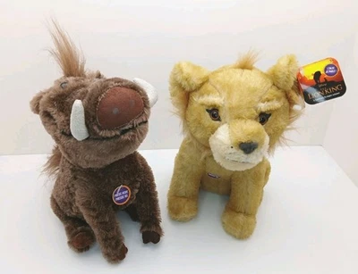 New Disney Just Play The Lion King Talking SIMBA & PUMBAA 9" Plush Stuffed Toys - Image 1 of 4