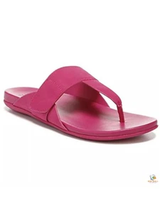 NATURALIZER Womens Pink Genn-twirl Round Toe Wedge Slip On Thong Sandals 7.5 M - Picture 1 of 11