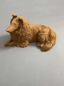 Wooden Collie Dog Sculpture - Picture 1 of 6
