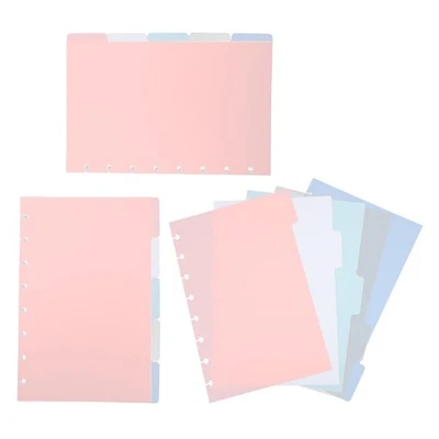  3 Sets Plastic Binder Dividers: Loose Leaf Notebook Page Dividers - File - Image 1 of 4