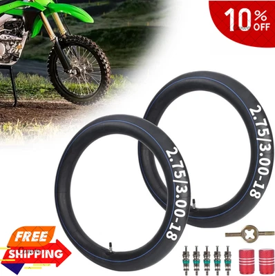 2.75/3.00-18 Inner Tubes TR4 Valve for 80/90-18 90/90-18 Dirt Bike 2 Pack - Image 1 of 4
