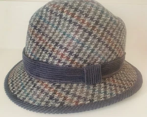 Olney Headwear Tweed Trilby Hat 100% Wool Cord Trim Size 58 /7 Made In Scotland - Picture 1 of 9