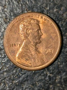 1987 1c Memorial Cent Broad Struck Misaligned Super Fine Struck Through Error - Picture 1 of 13