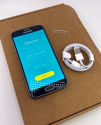 Samsung Galaxy S6 G920F 32GB Unlocked Black Android Phone Warranty A Condition. - Image 1 of 4