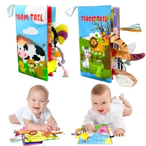 2 Packs Baby Books Toys 0-6-12 Months, Touch and Feel Soft Crinkle Books for ... - Picture 1 of 6