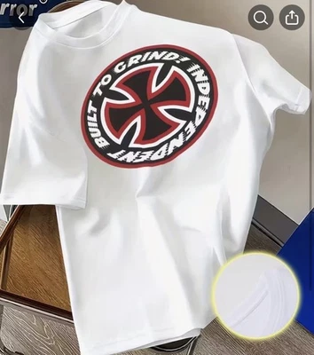 Camiseta de skate para hombre L grande con logotipo de camiones independientes blanca 🛹 Foto 1 de 4