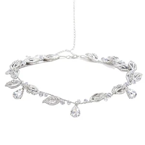 Adjustable Studded Hair Accessory Bridal Hairband Rhinestones Texture for Bridal - Picture 1 of 8