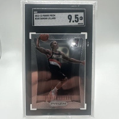 Damian Lillard RC SGC 9.5 2012-13 Panini Prizm 245 Rookie Portland Trail Blazers - Image 1 of 2